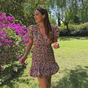 ZARA FLORAL PRINT DRESS NWT